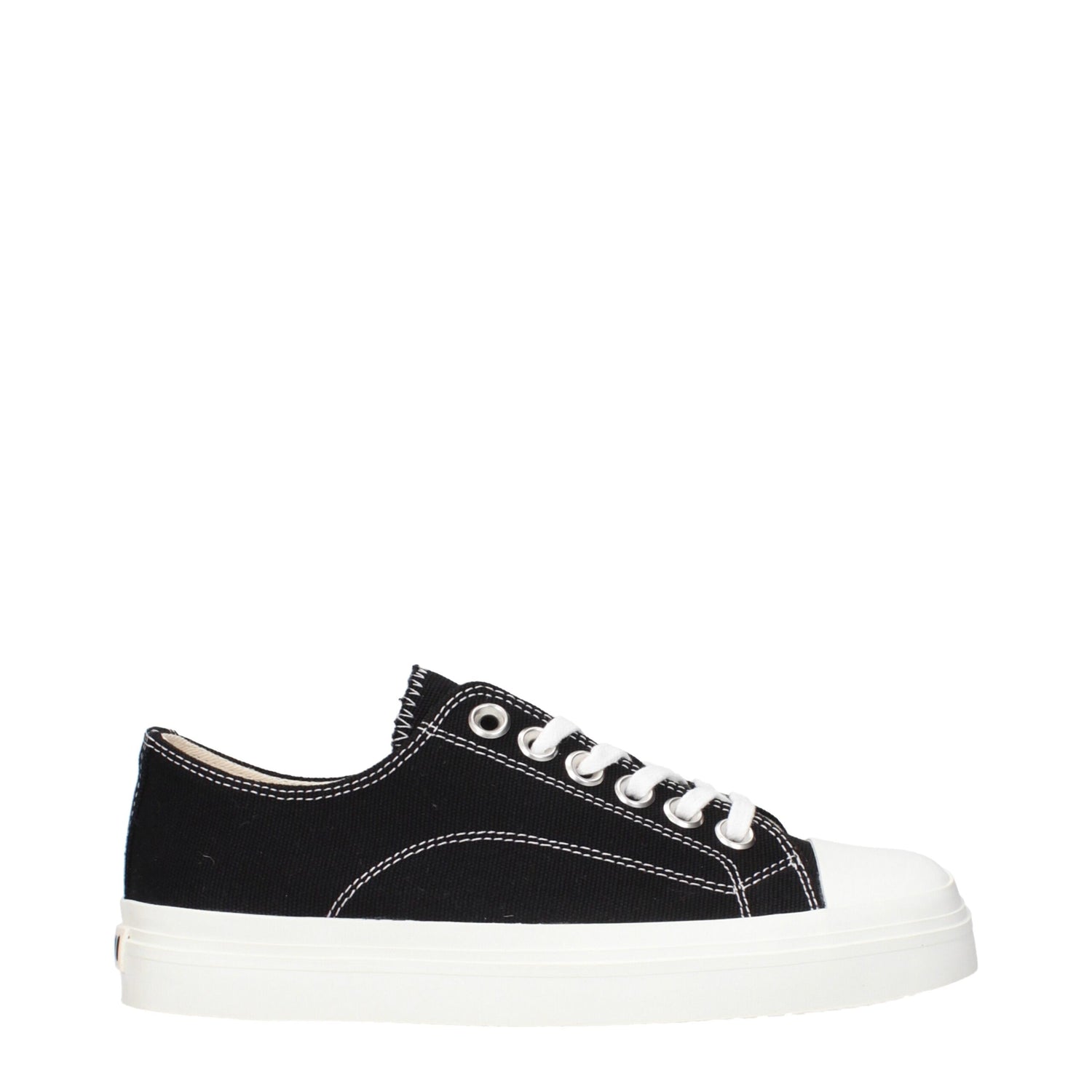 Black Fabric Low Tops