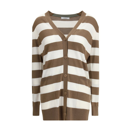 Brown Fleece Wool Cardigan