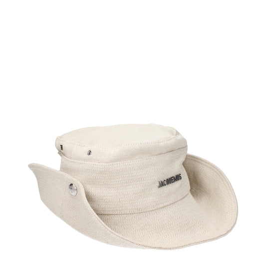 Beige Linen Bucket Hat