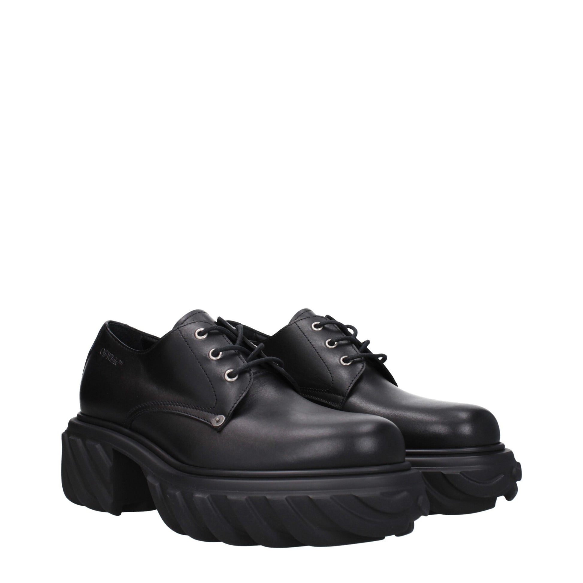 Black Leather Oxfords And Derbies