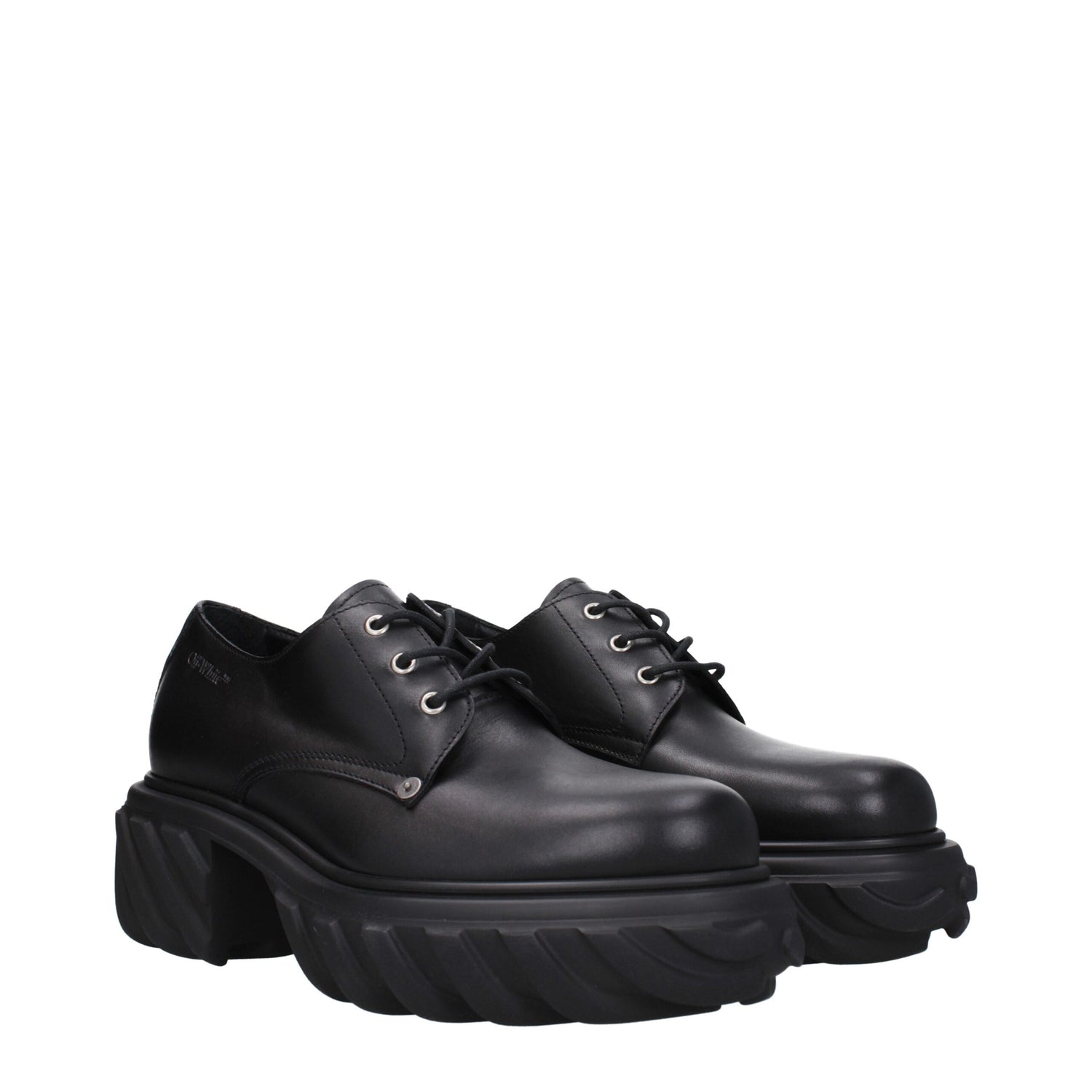 Black Leather Oxfords And Derbies
