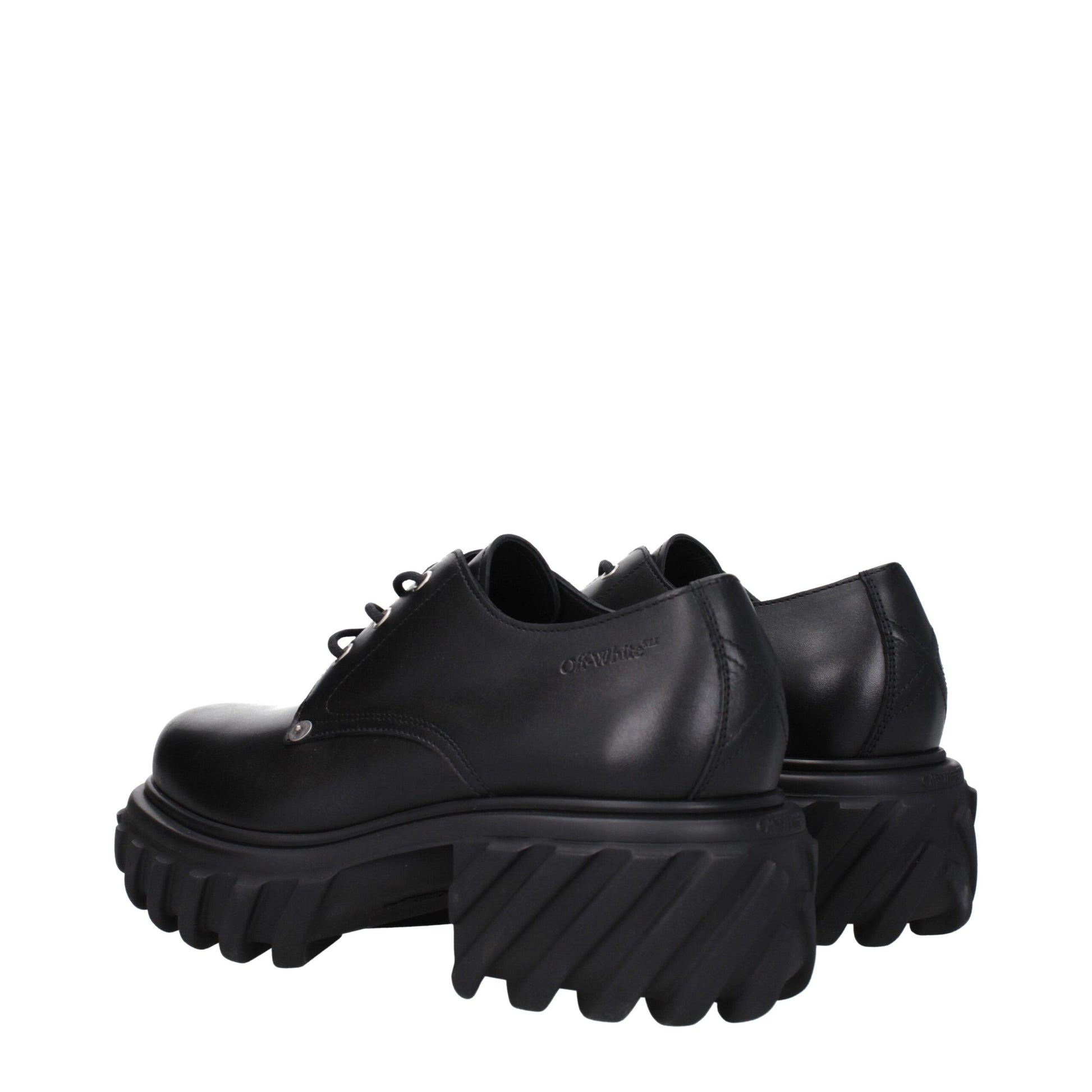 Black Leather Oxfords And Derbies
