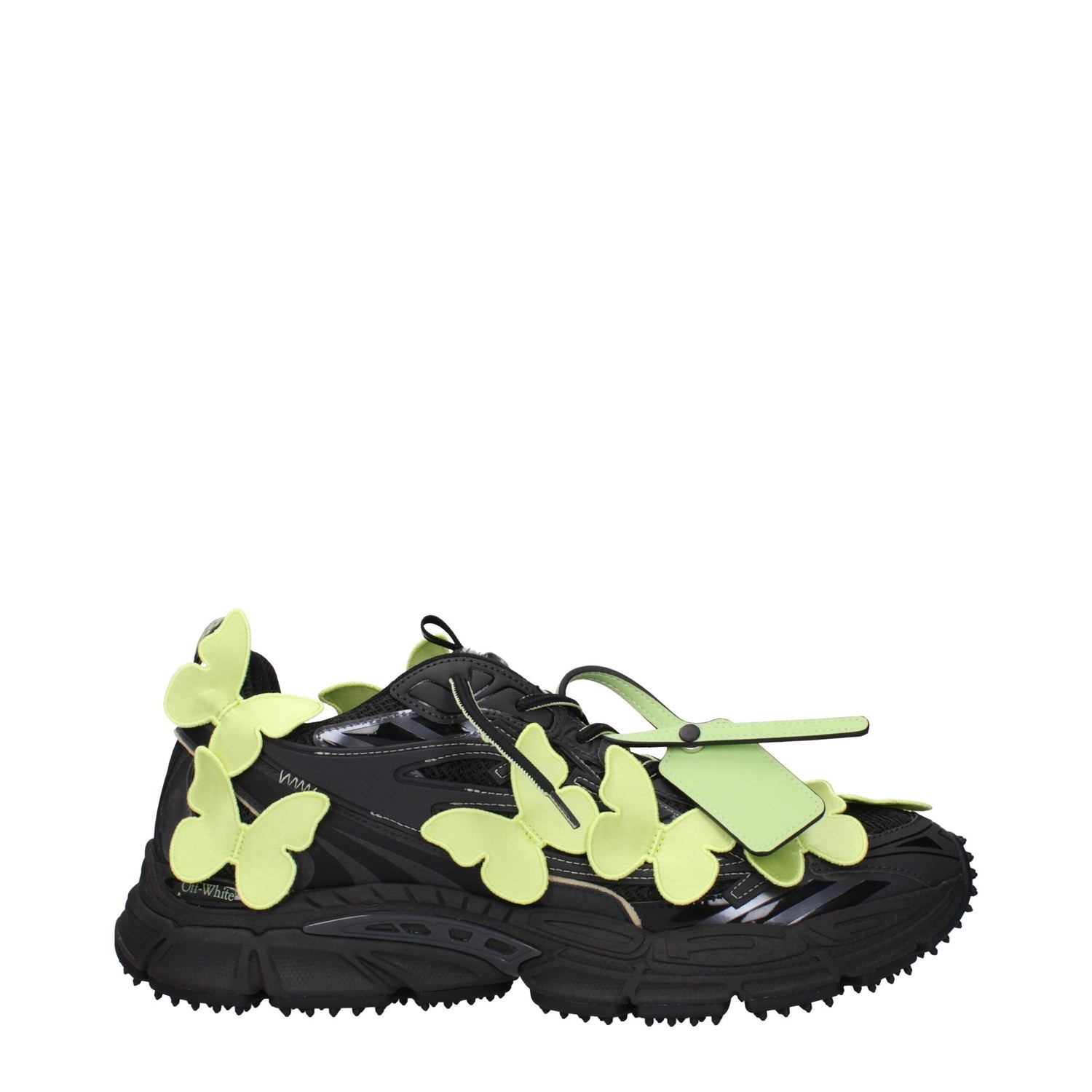 Black Fabric Athletic Sneakers