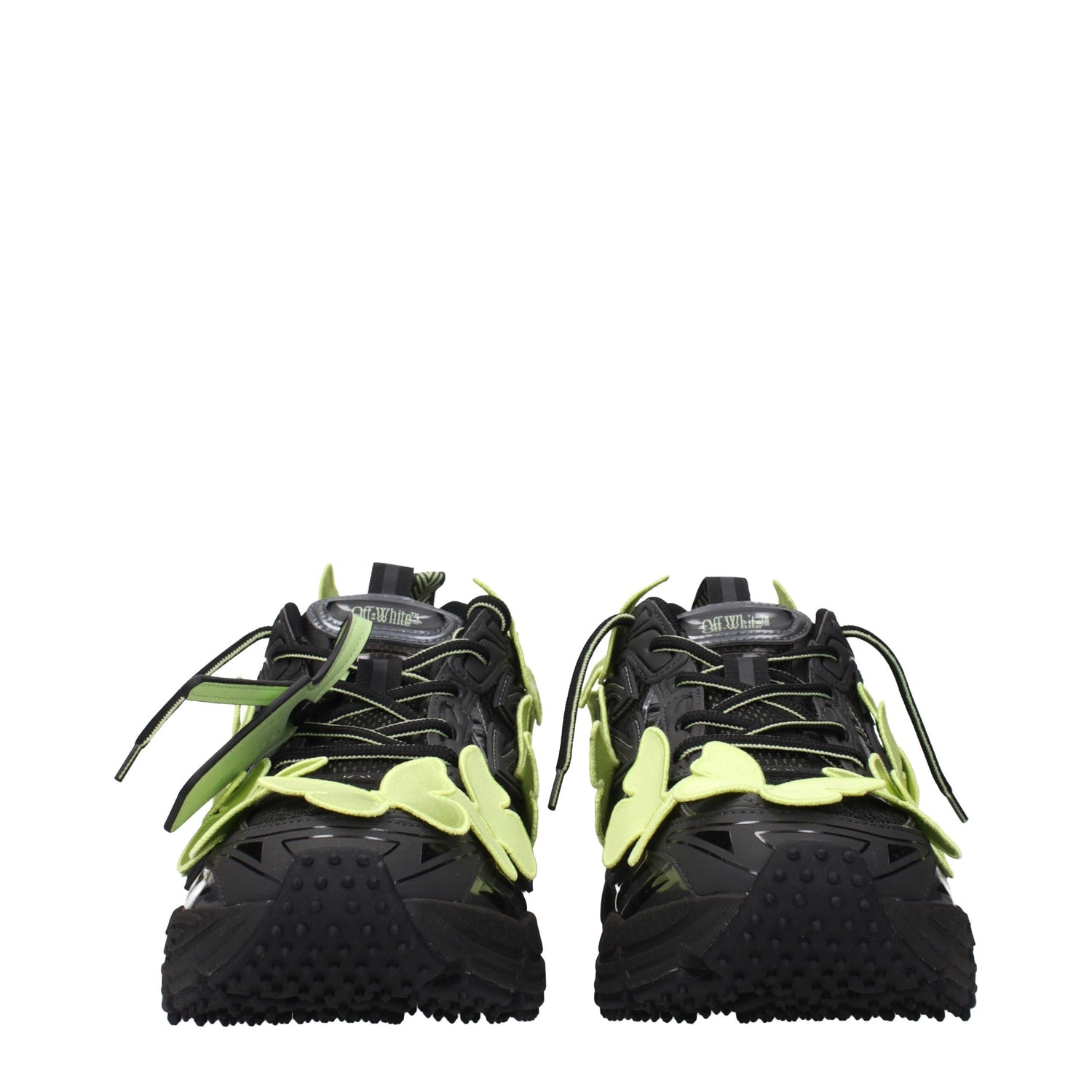 Black Fabric Athletic Sneakers