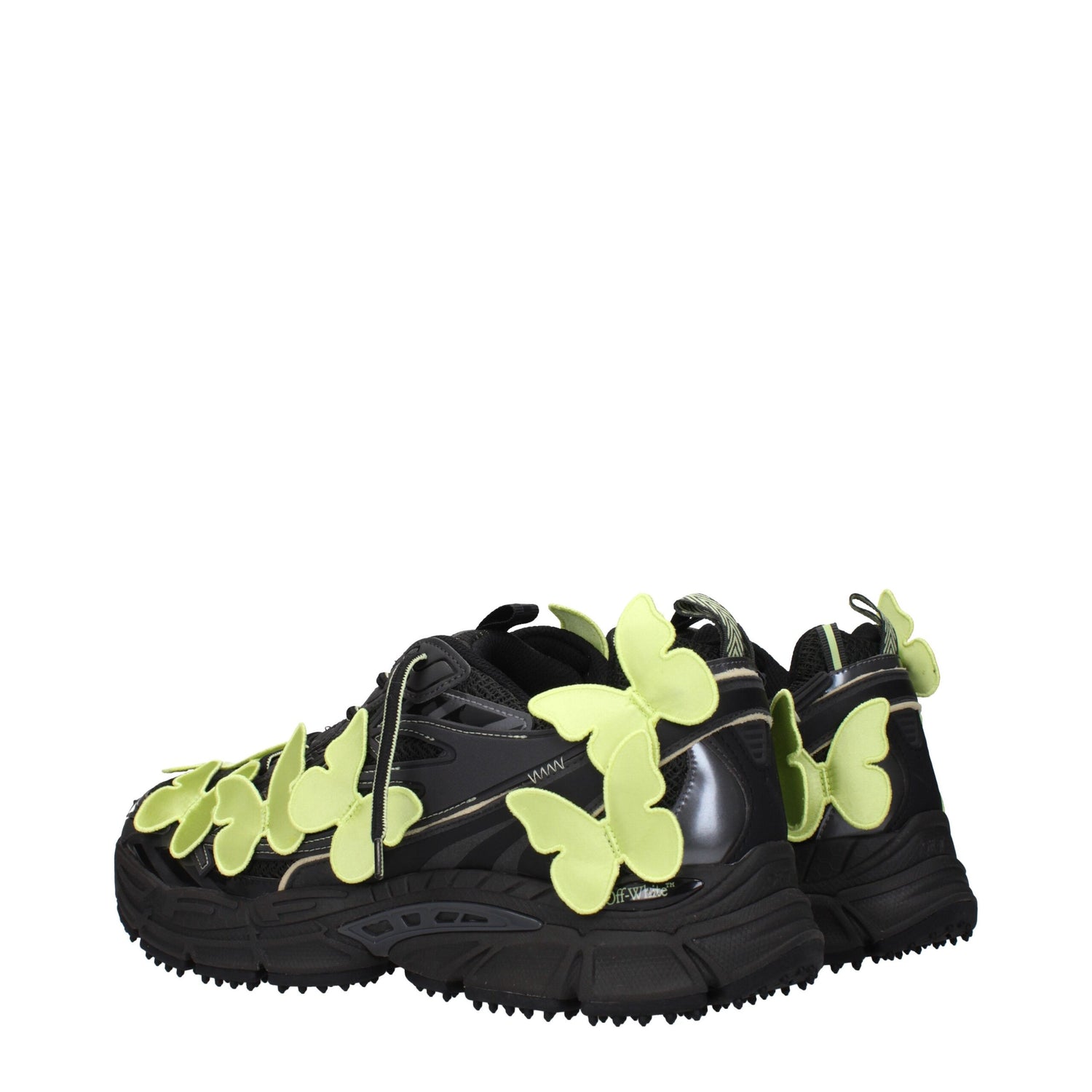 Black Fabric Athletic Sneakers