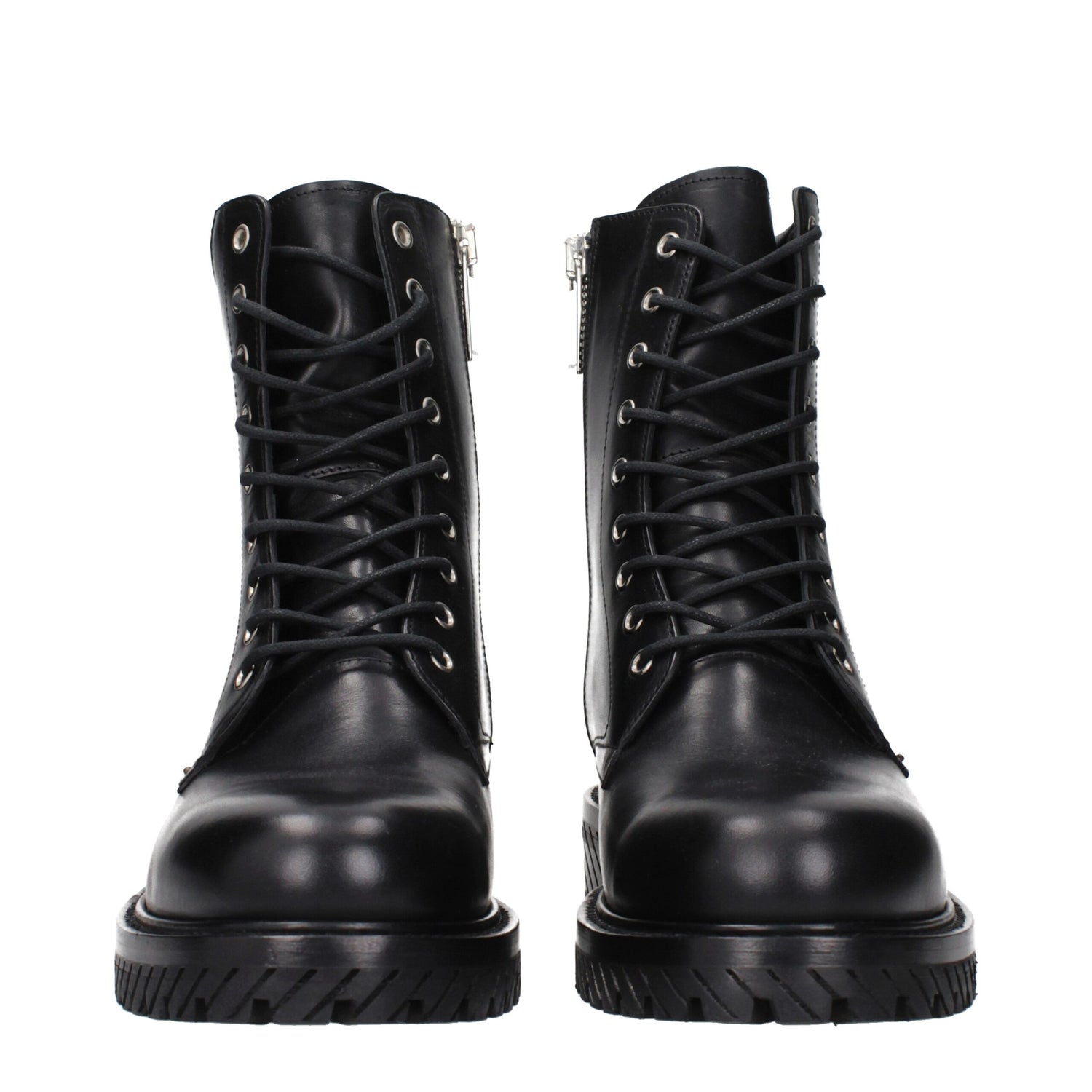 Black Leather Ankle Boots