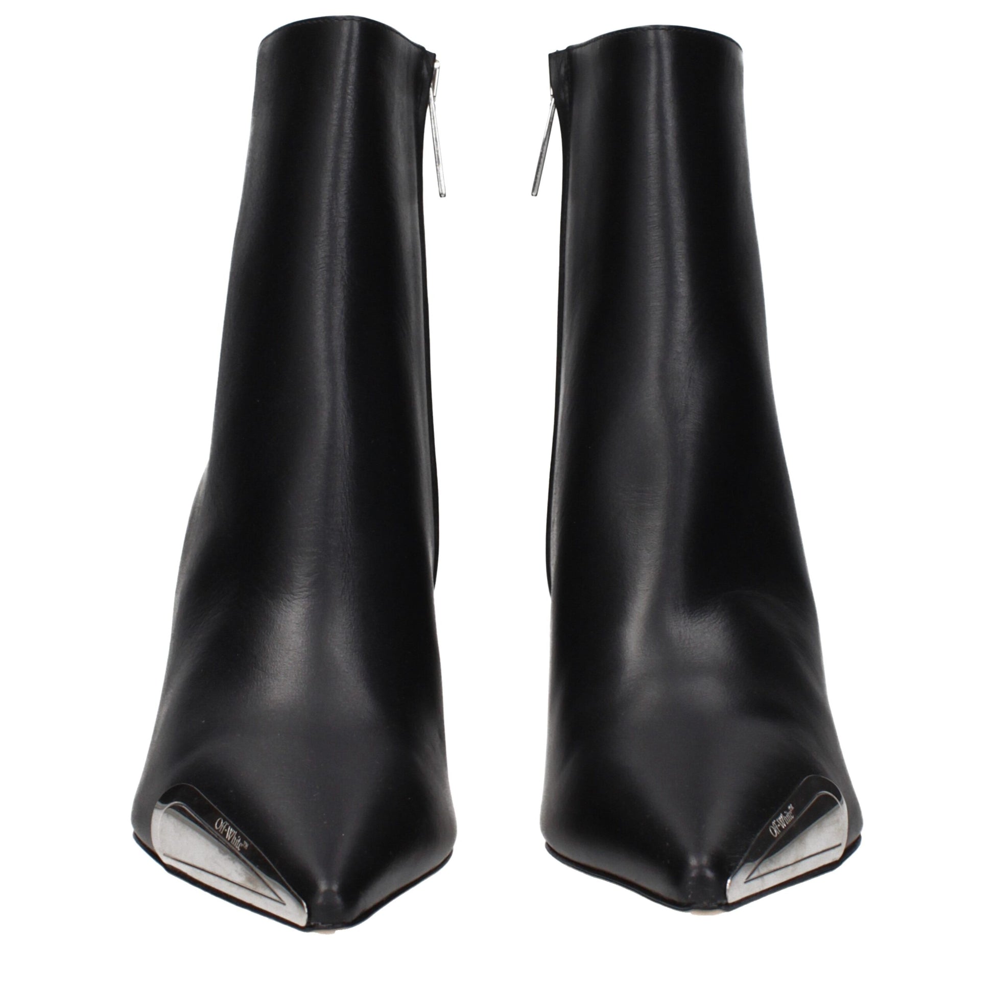 Black Leather Ankle Boots