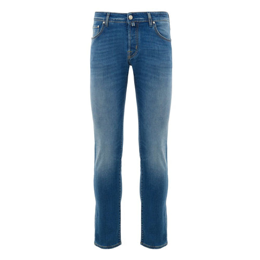 Blue Cotton Skinny Jean
