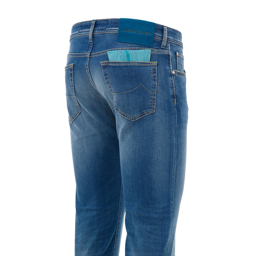 Blue Cotton Skinny Jean