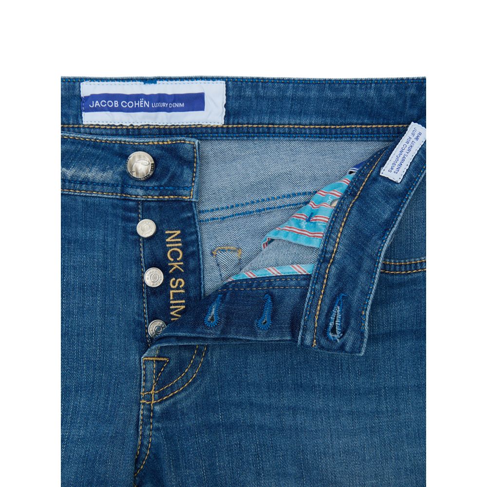Blue Cotton Skinny Jean