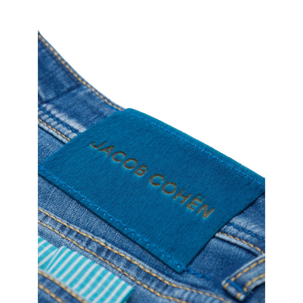 Blue Cotton Skinny Jean