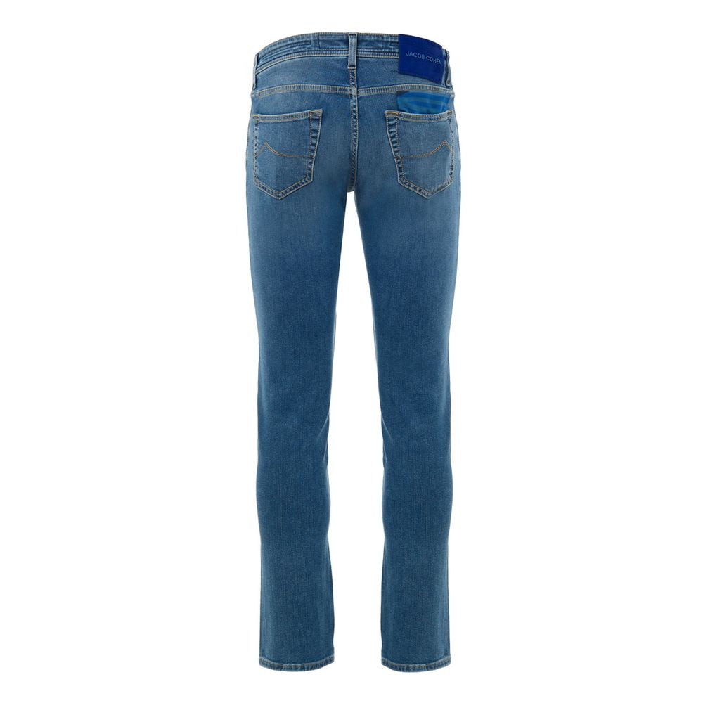 Blue Cotton Skinny Jean