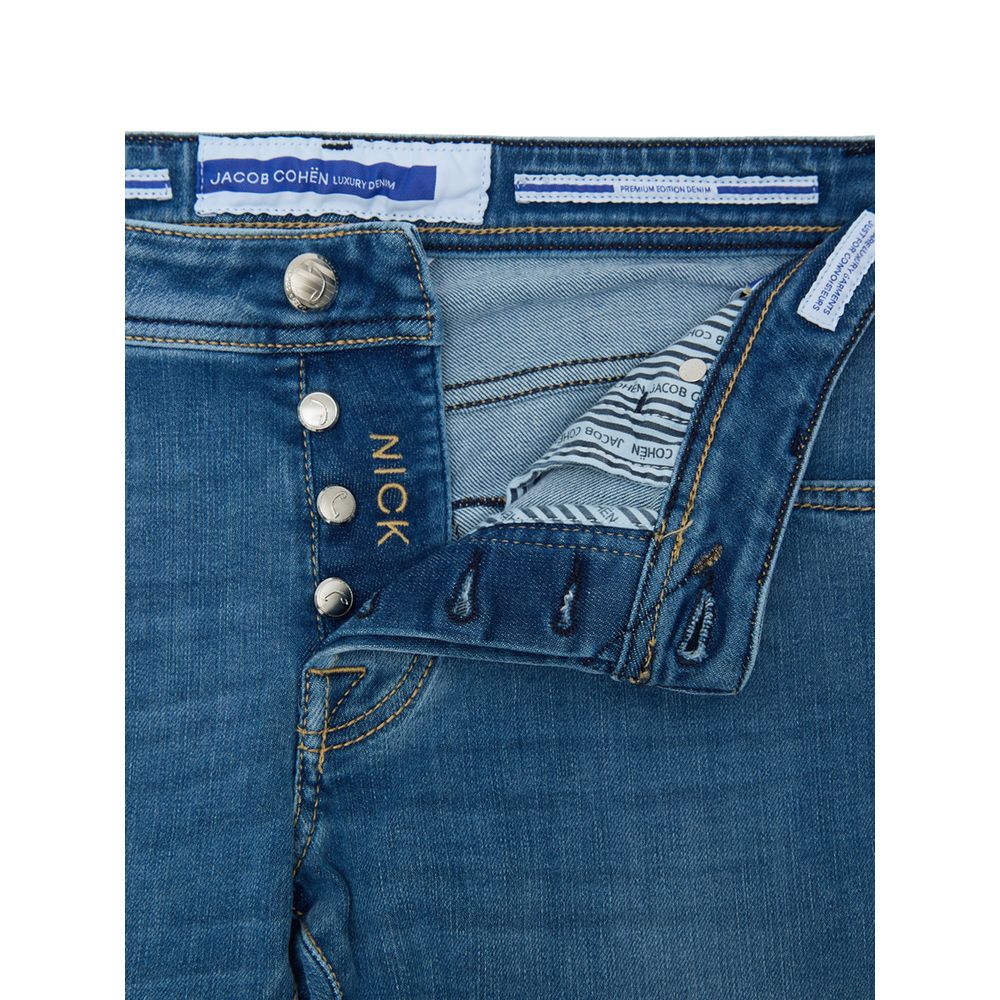 Blue Cotton Skinny Jean