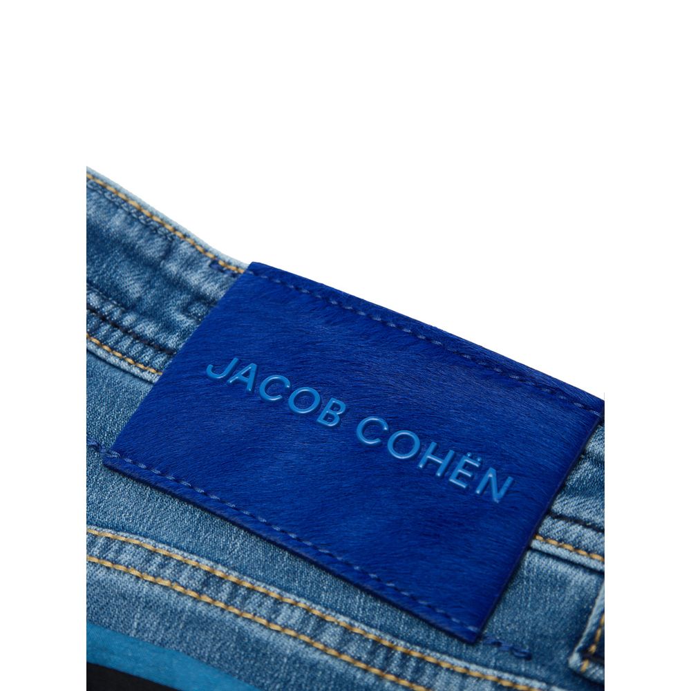 Blue Cotton Skinny Jean