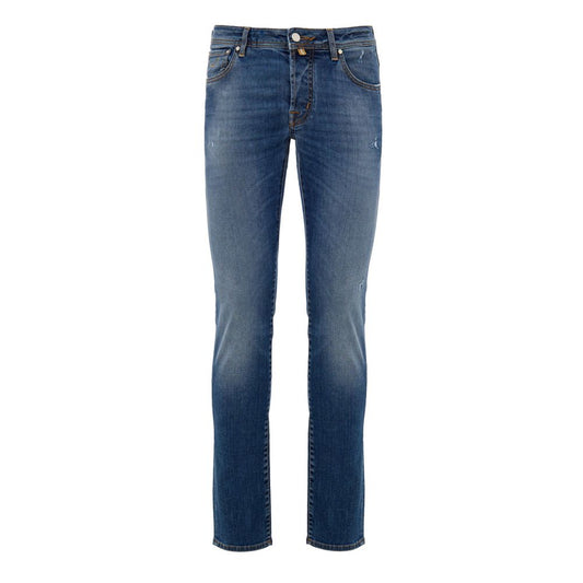 Blue Cotton Skinny Jean