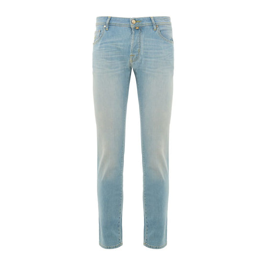 Blue Cotton Skinny Jean