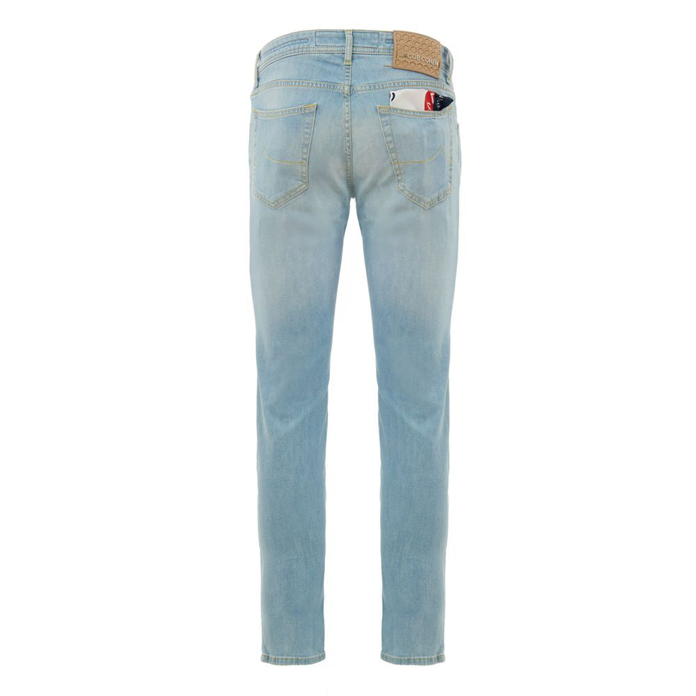 Blue Cotton Skinny Jean
