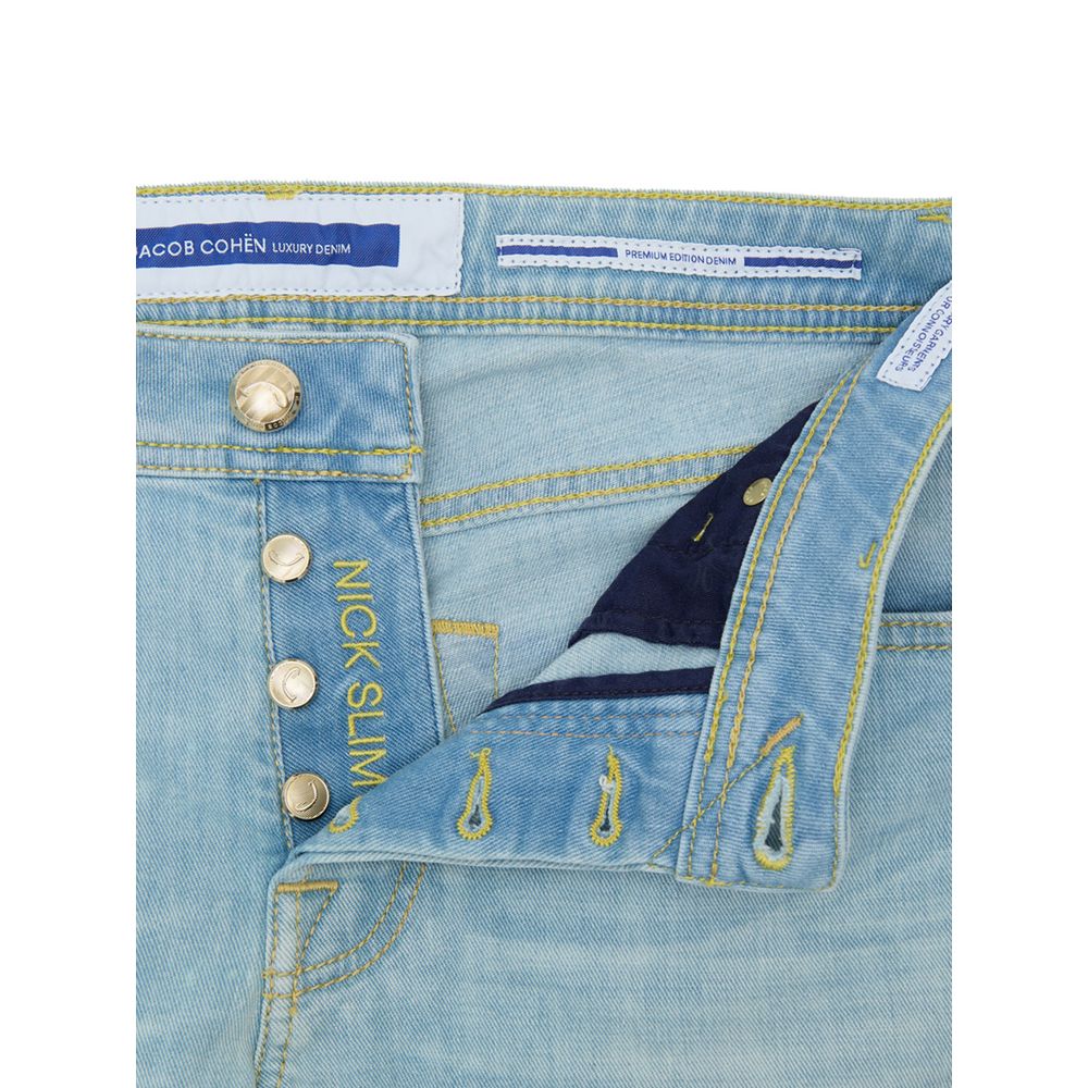 Blue Cotton Skinny Jean