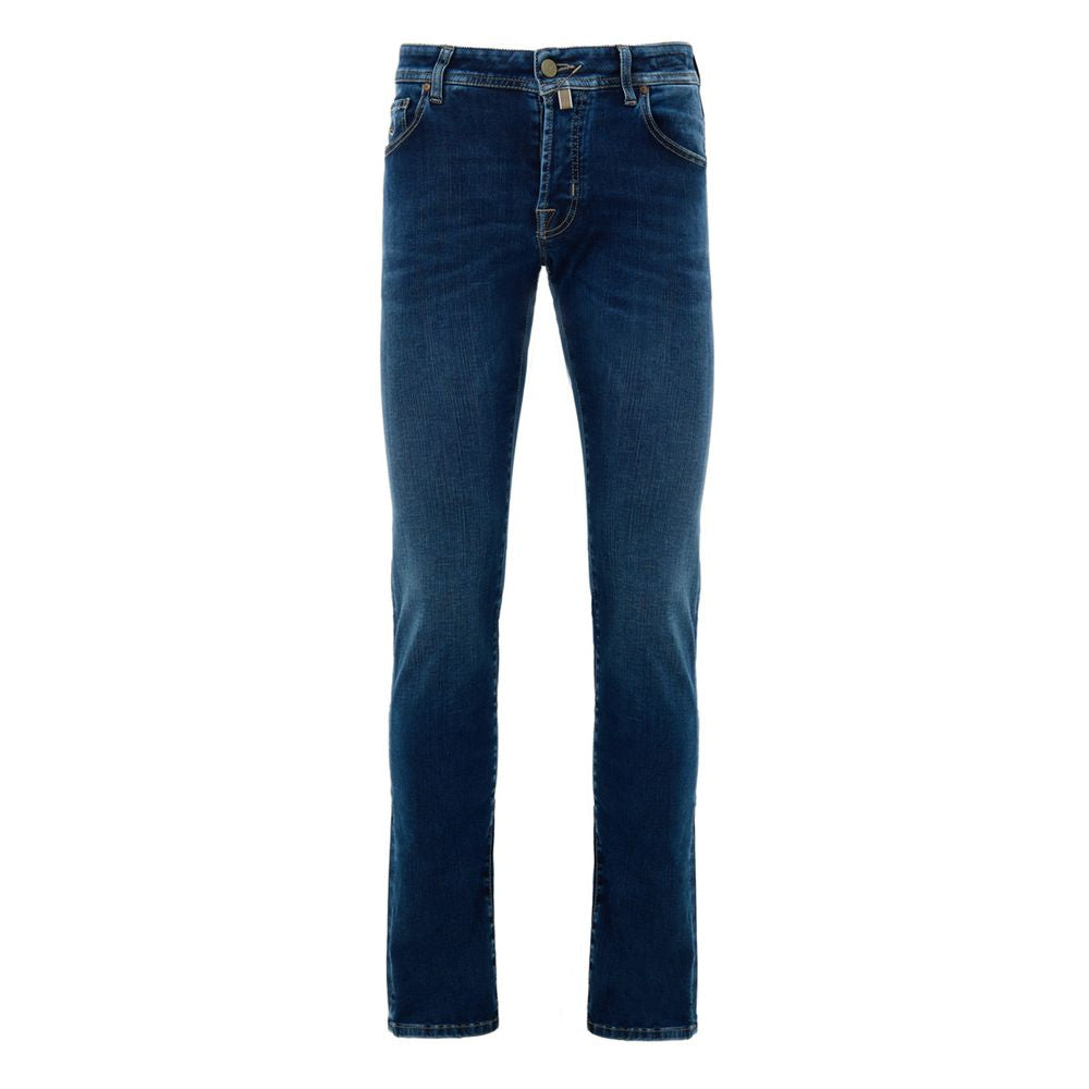 Blue Cotton Skinny Jean
