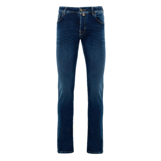 Blue Cotton Skinny Jean