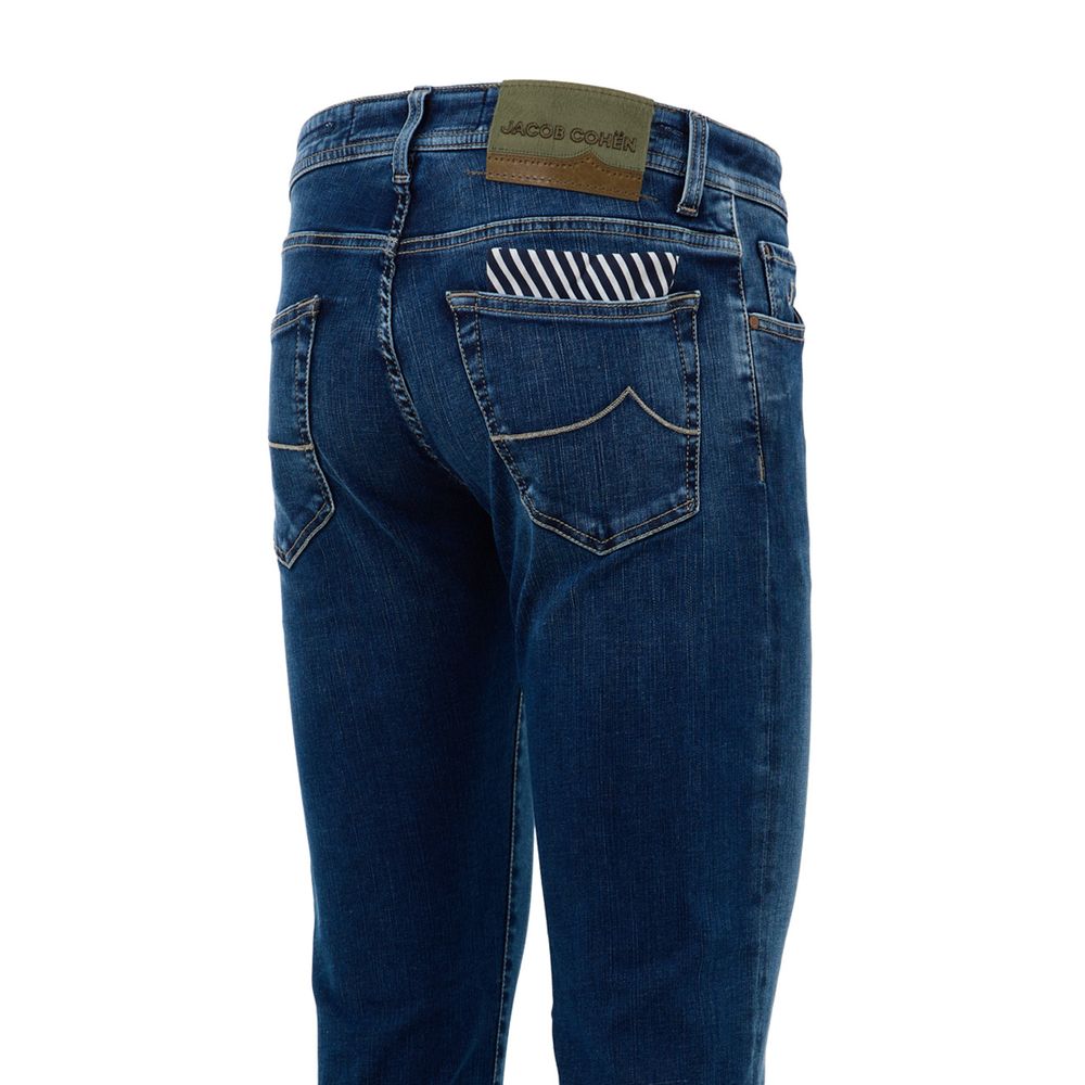 Blue Cotton Skinny Jean