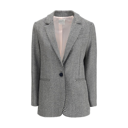 Chic Chevron Wool Jacket