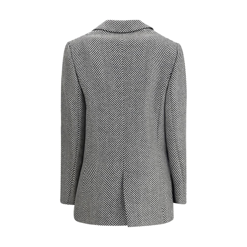 Chic Chevron Wool Jacket
