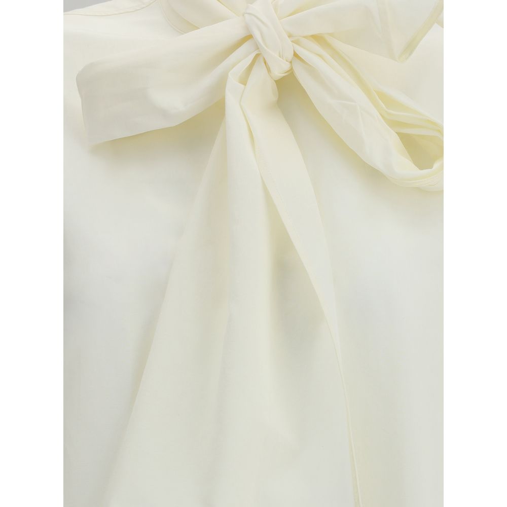 Taffeta Shirt with removable bow