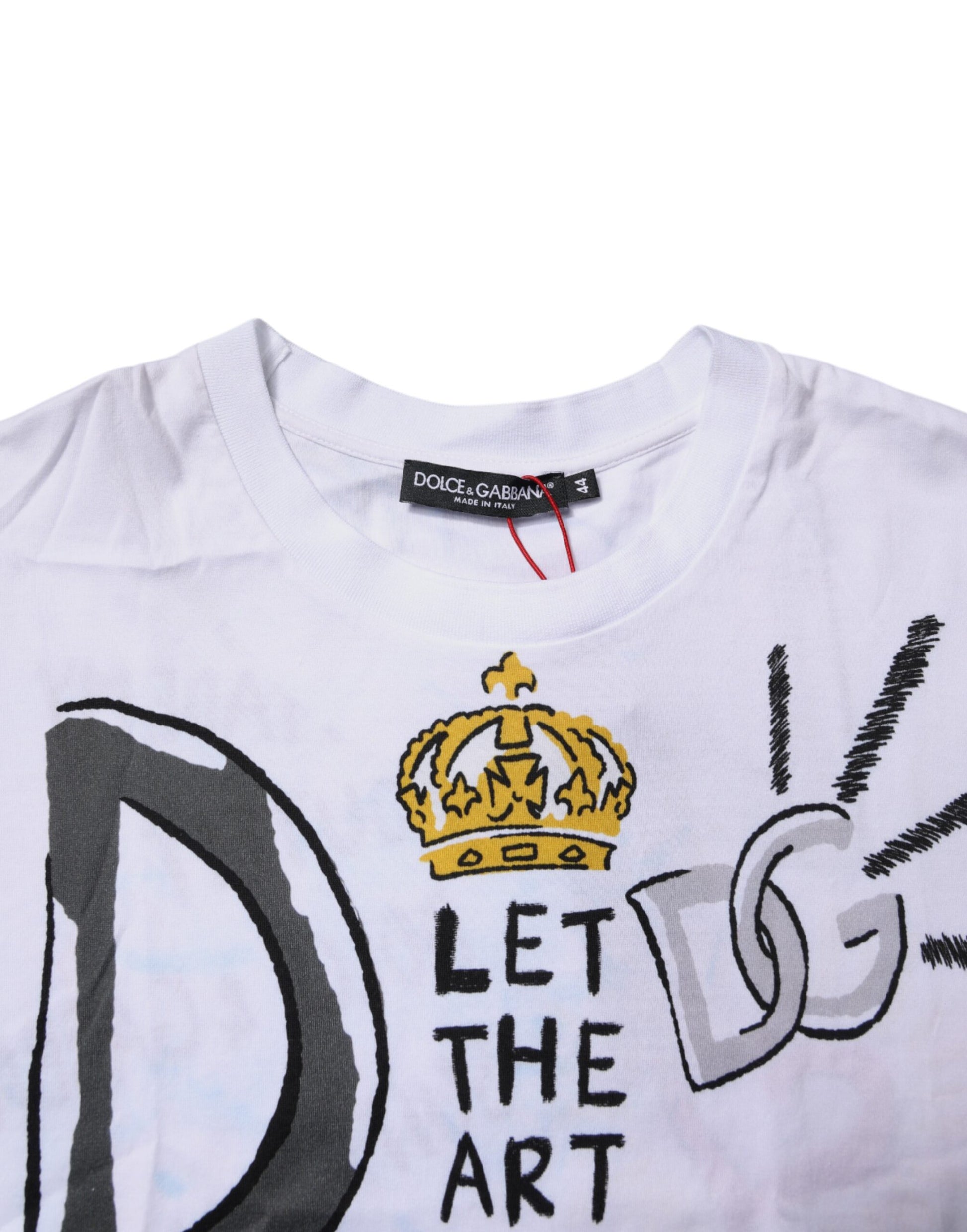 White Graphic Crew Neck Short Sleeves T-shirt