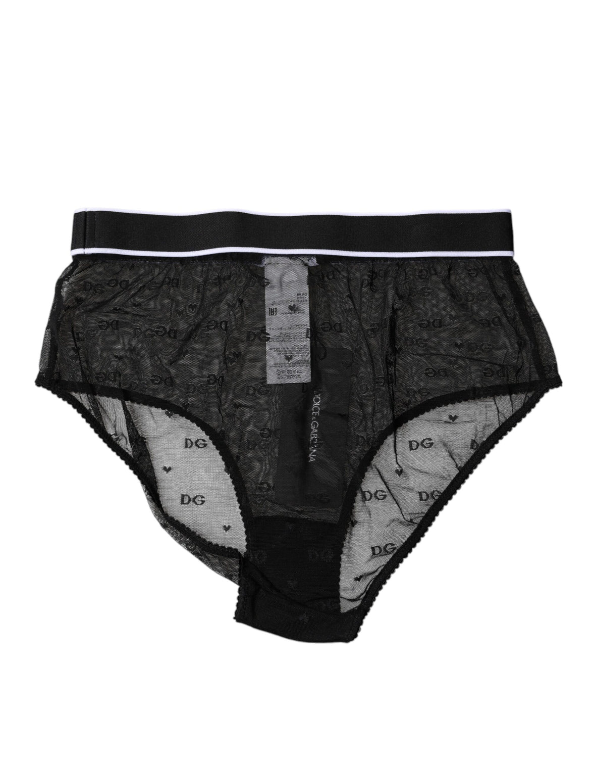 Black Lace Nylon High Waist Panty Underwear