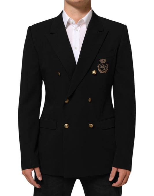 Black Wool 2 Buttons Suit Men Jacket Blazer