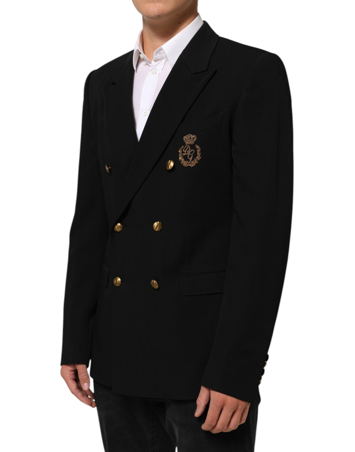 Black Wool 2 Buttons Suit Men Jacket Blazer