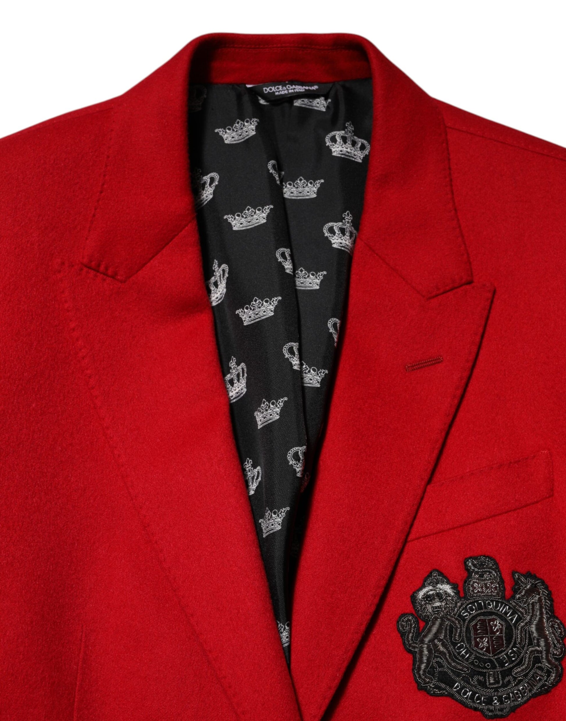 Red Cashmere 2 Buttons Suit Jacket Blazer