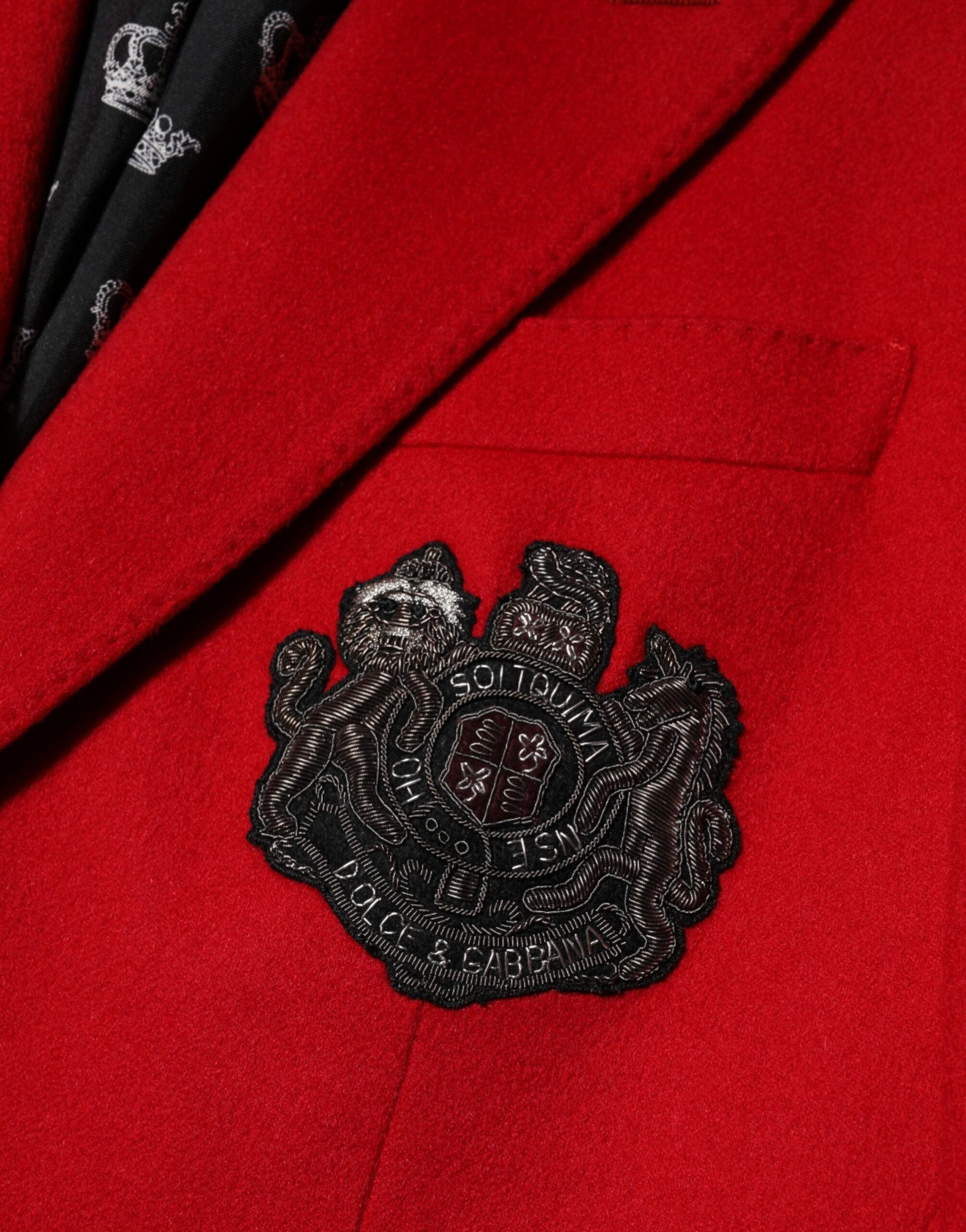 Red Cashmere 2 Buttons Suit Jacket Blazer