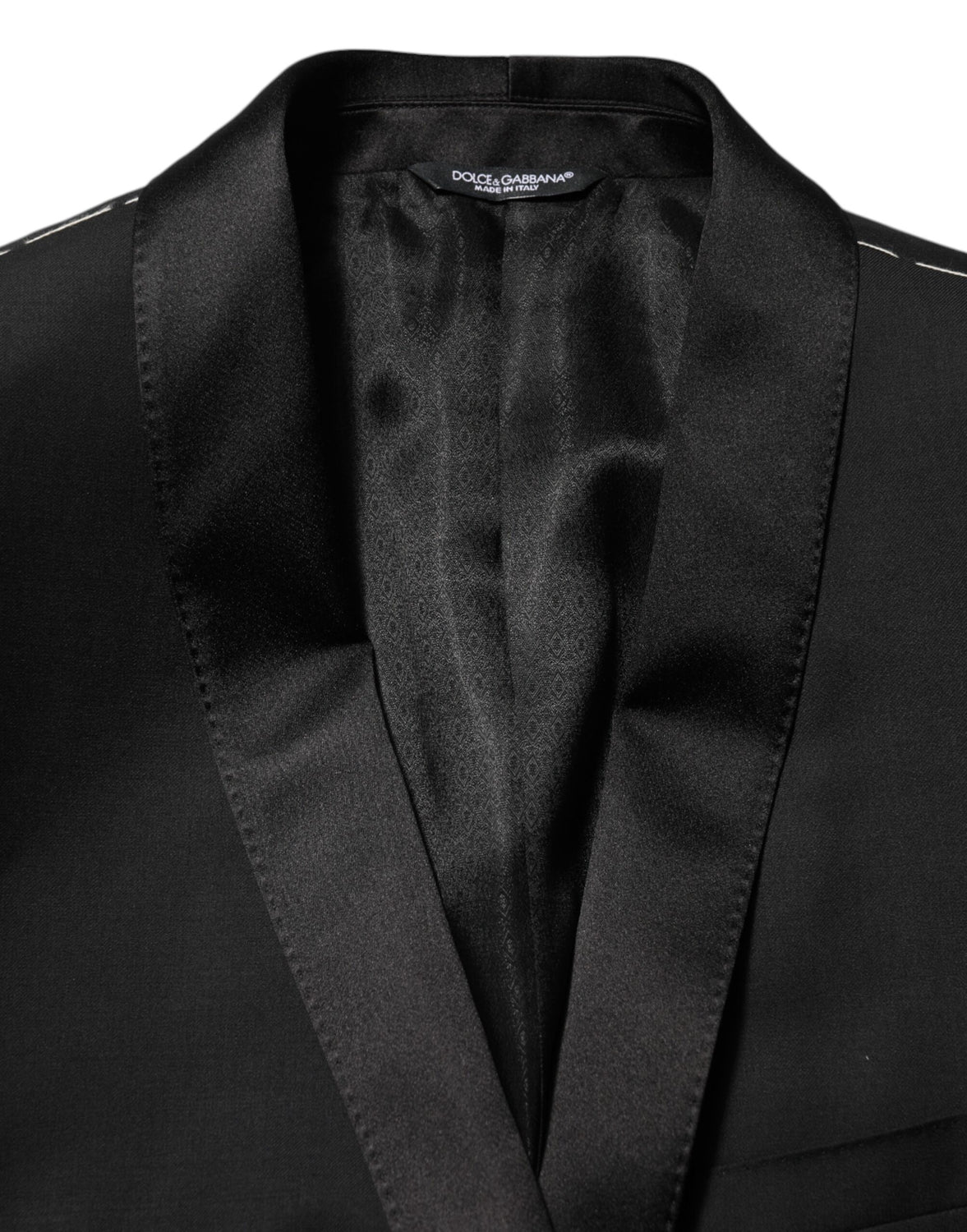 Black Wool GOLD 1 Button Men Suit Blazer