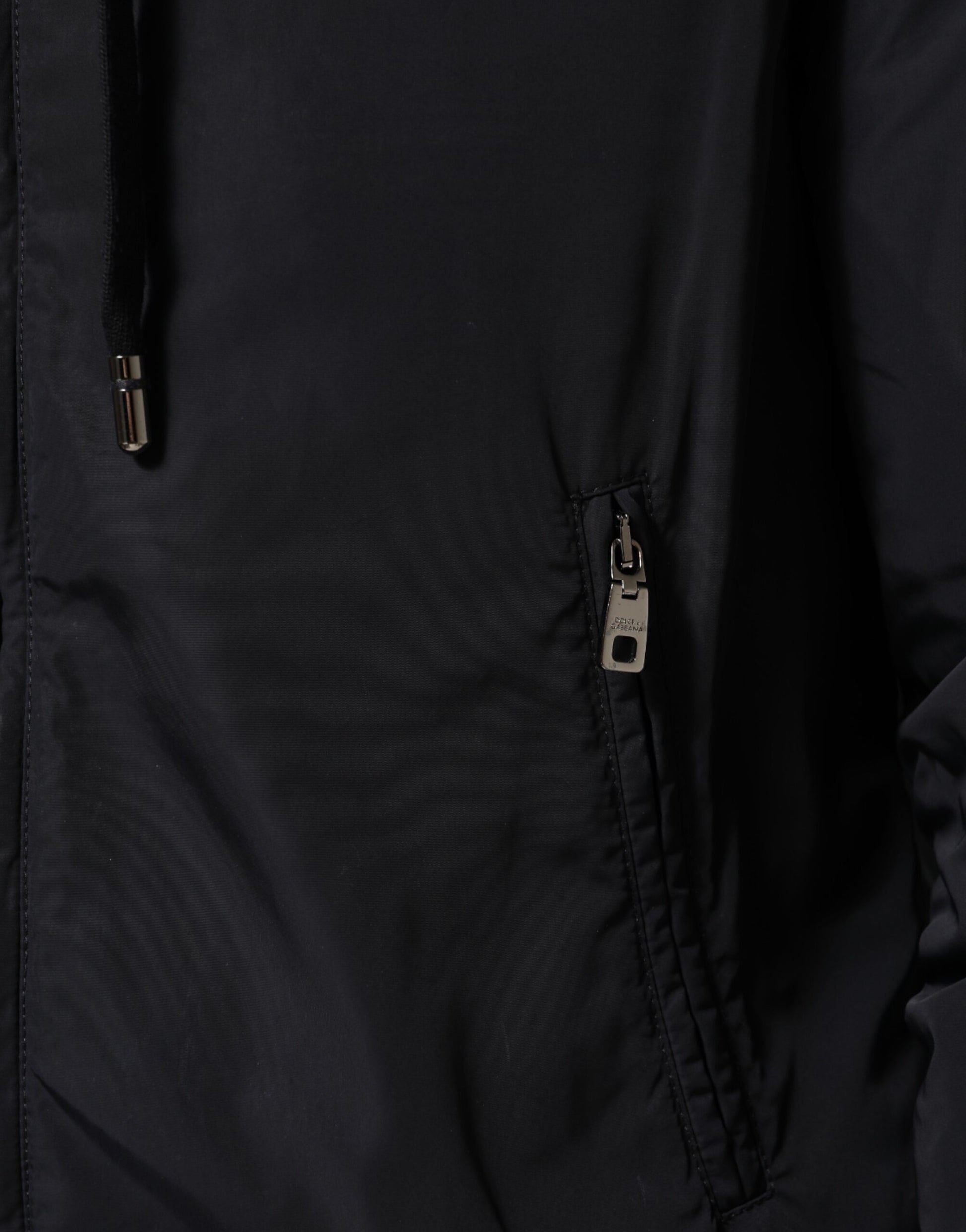 Blue Logo Tape Hooded Full Zip Bomber Jacket