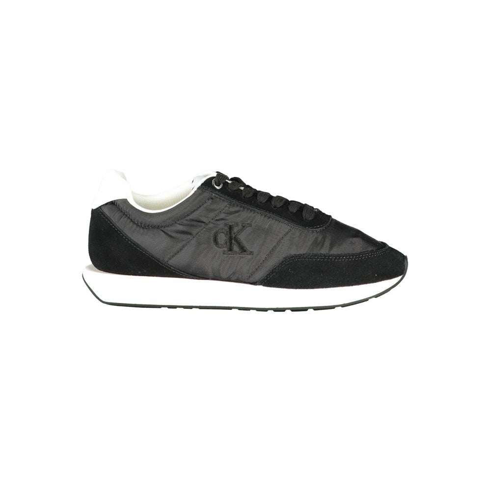 Black Polyester Women Sneaker