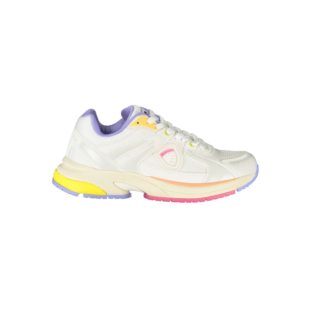 White Polyester Sneaker