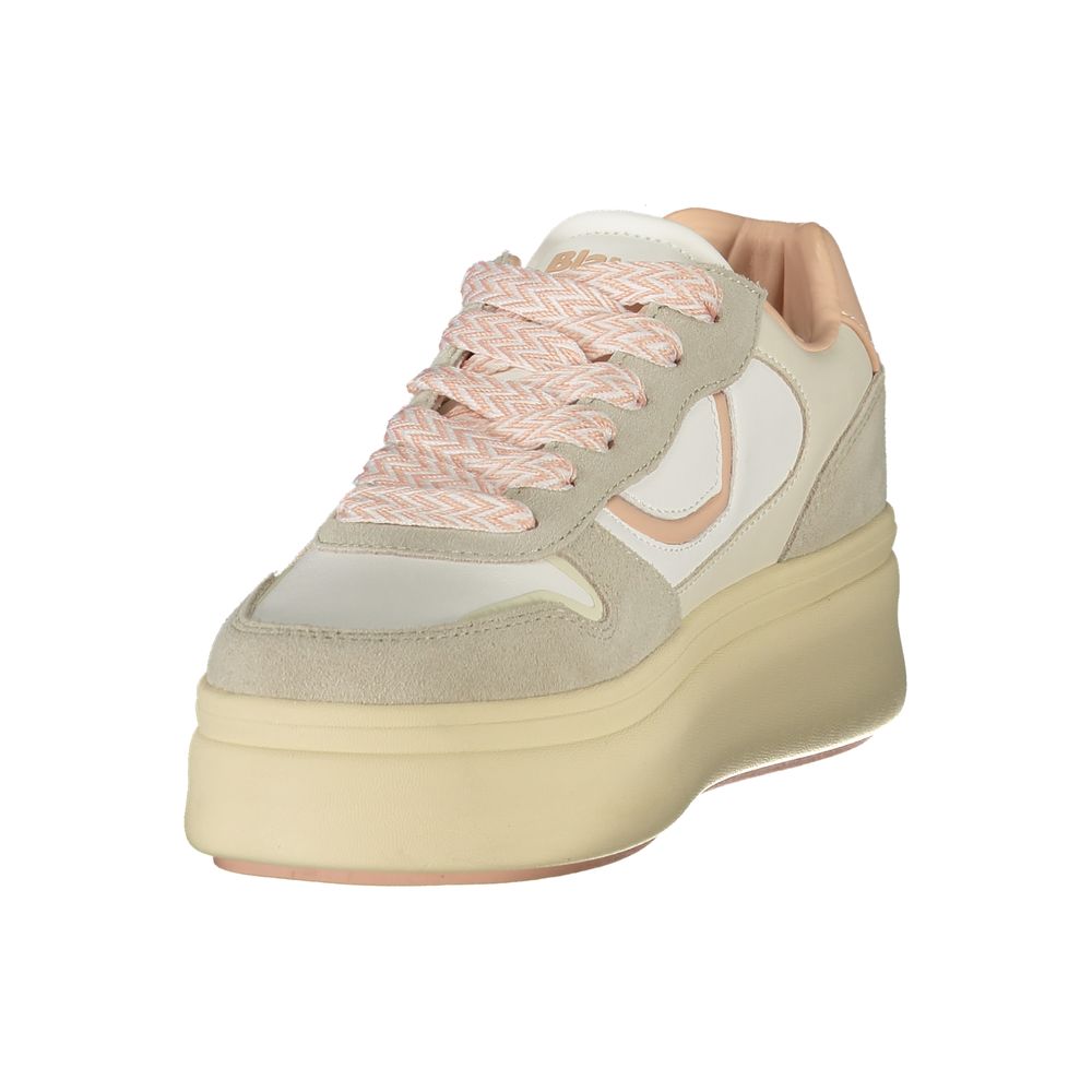 White Polyester Sneaker