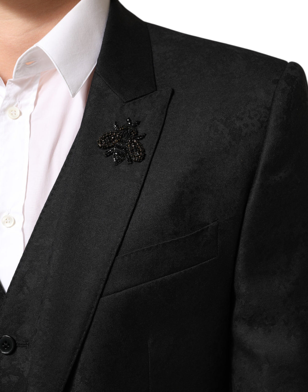 Black MARTINI 2 Buttons Suit 3 Piece Suit
