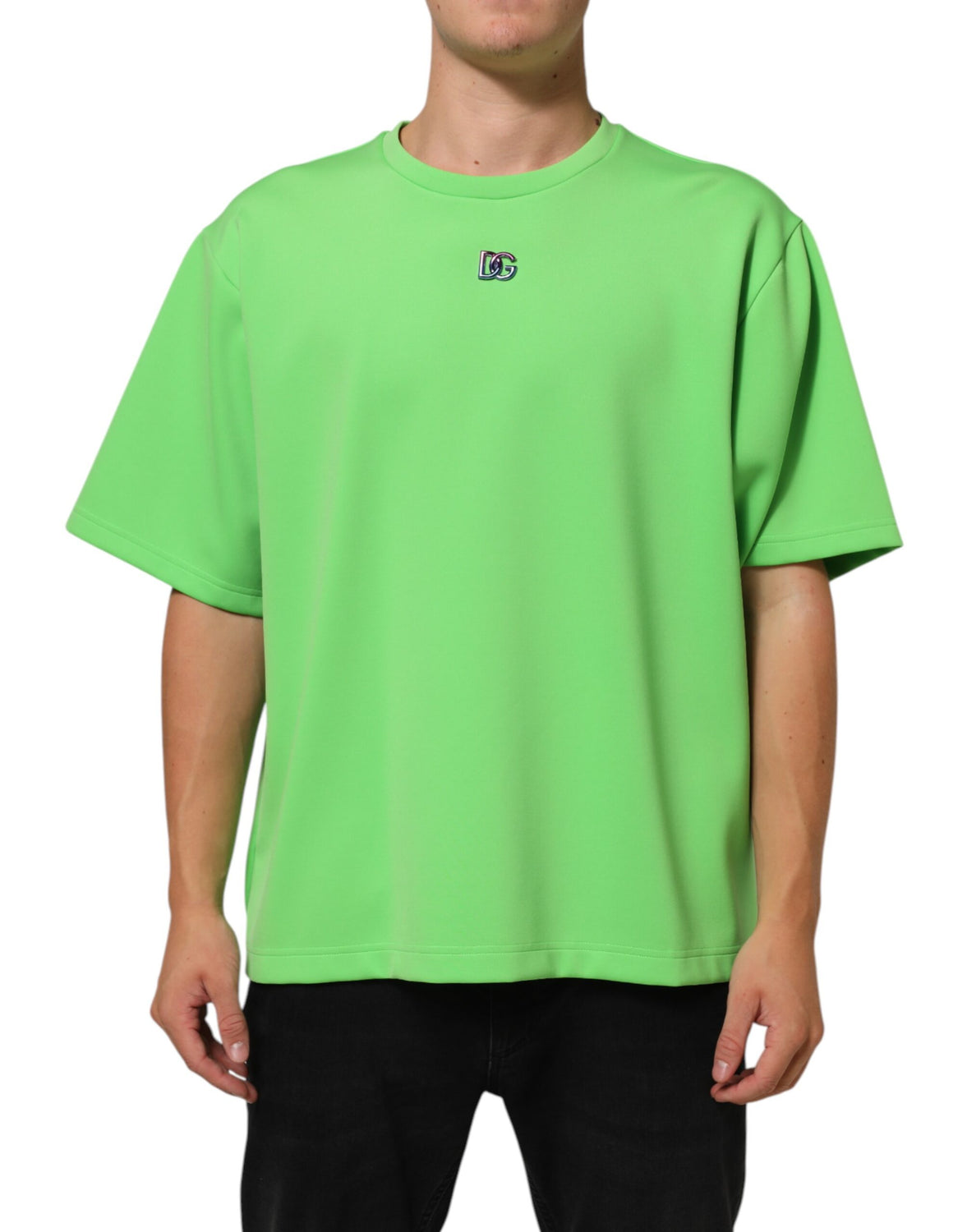 Green Logo Crew Neck Short Sleeves T-shirt