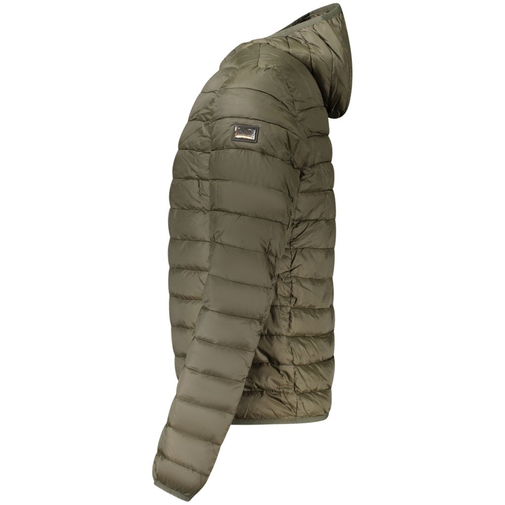 Green Polyester Men Jacket