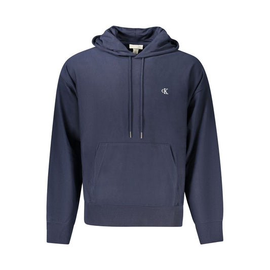 Blue Cotton Men Sweater