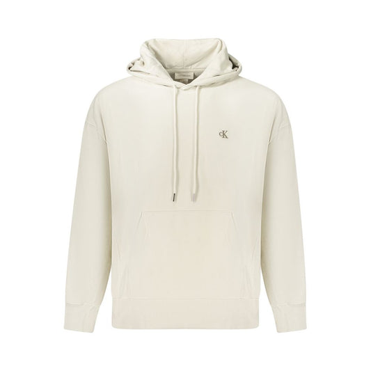Beige Cotton Men's Hoodie