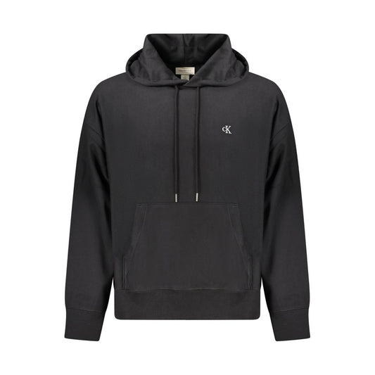 Black Cotton Men Sweatshirt