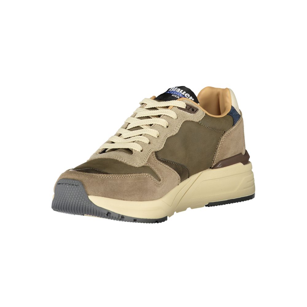 Gray Leather Men Sneaker
