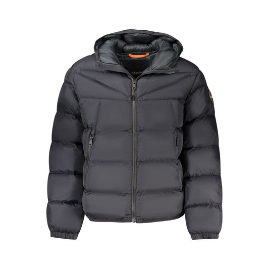 Black Polyamide Men Jacket
