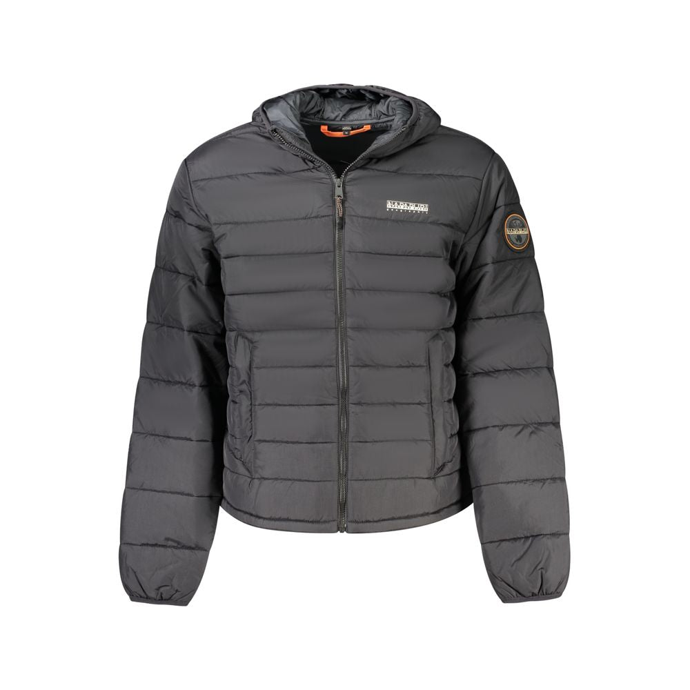 Black Polyamide Men Jacket