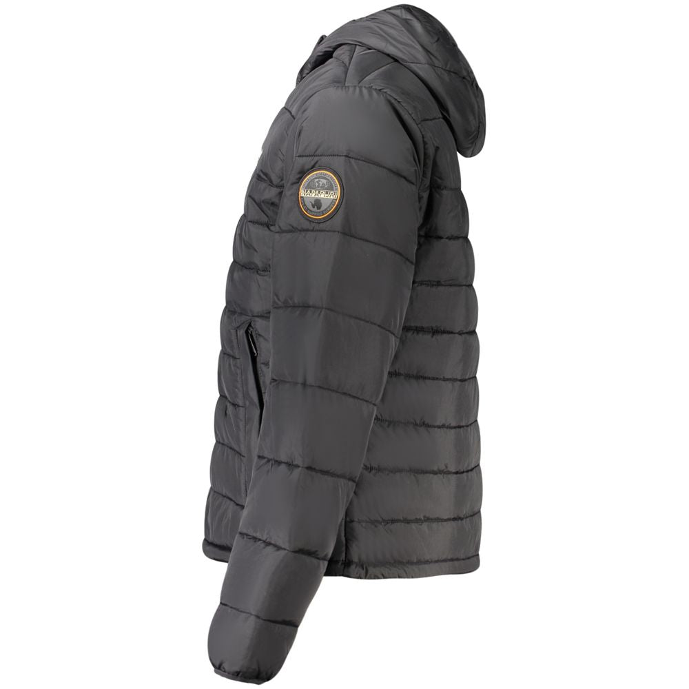 Black Polyamide Men Jacket