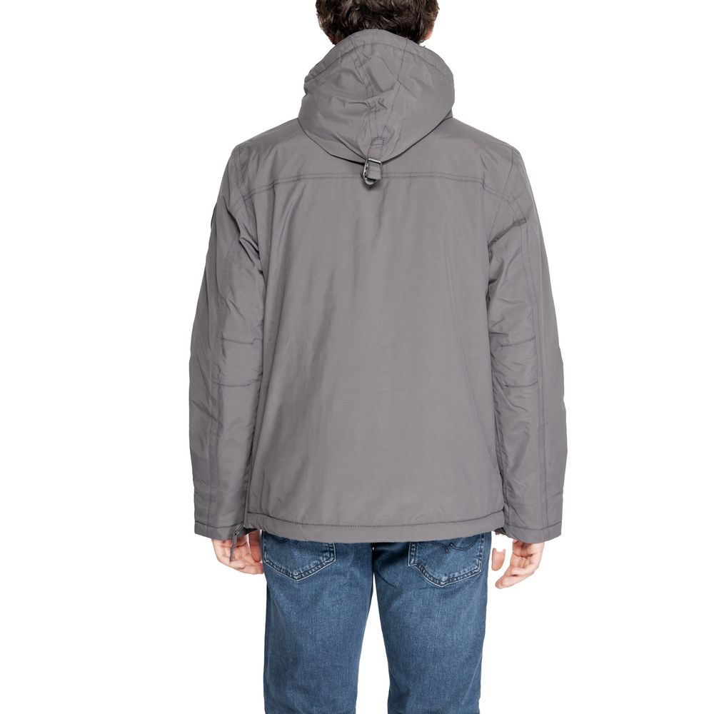Gray Polyester Jackets & Coat